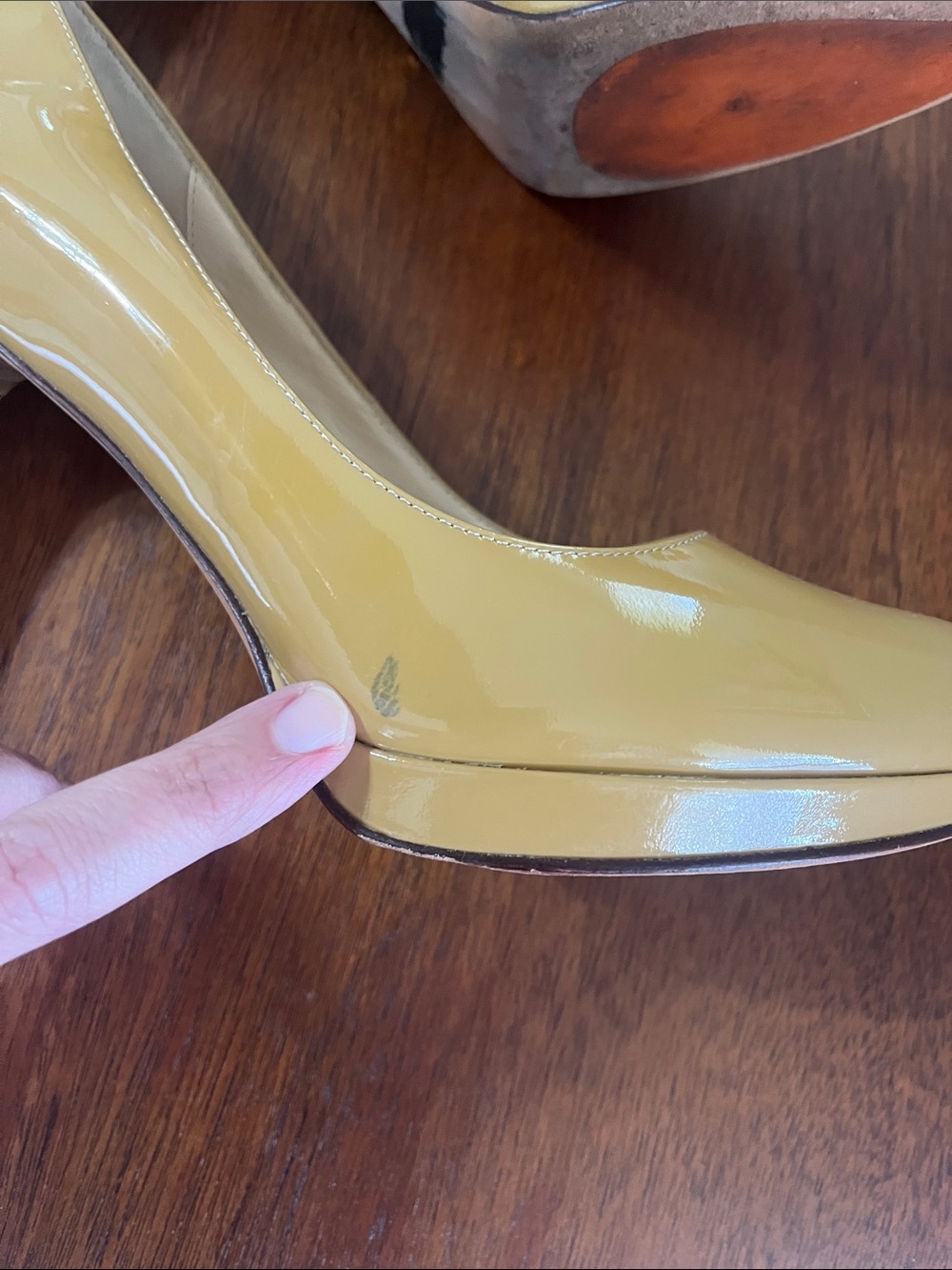 Cole Hann Glossy Nude Patent 3” Platform Pumps - Picture 6 of 10